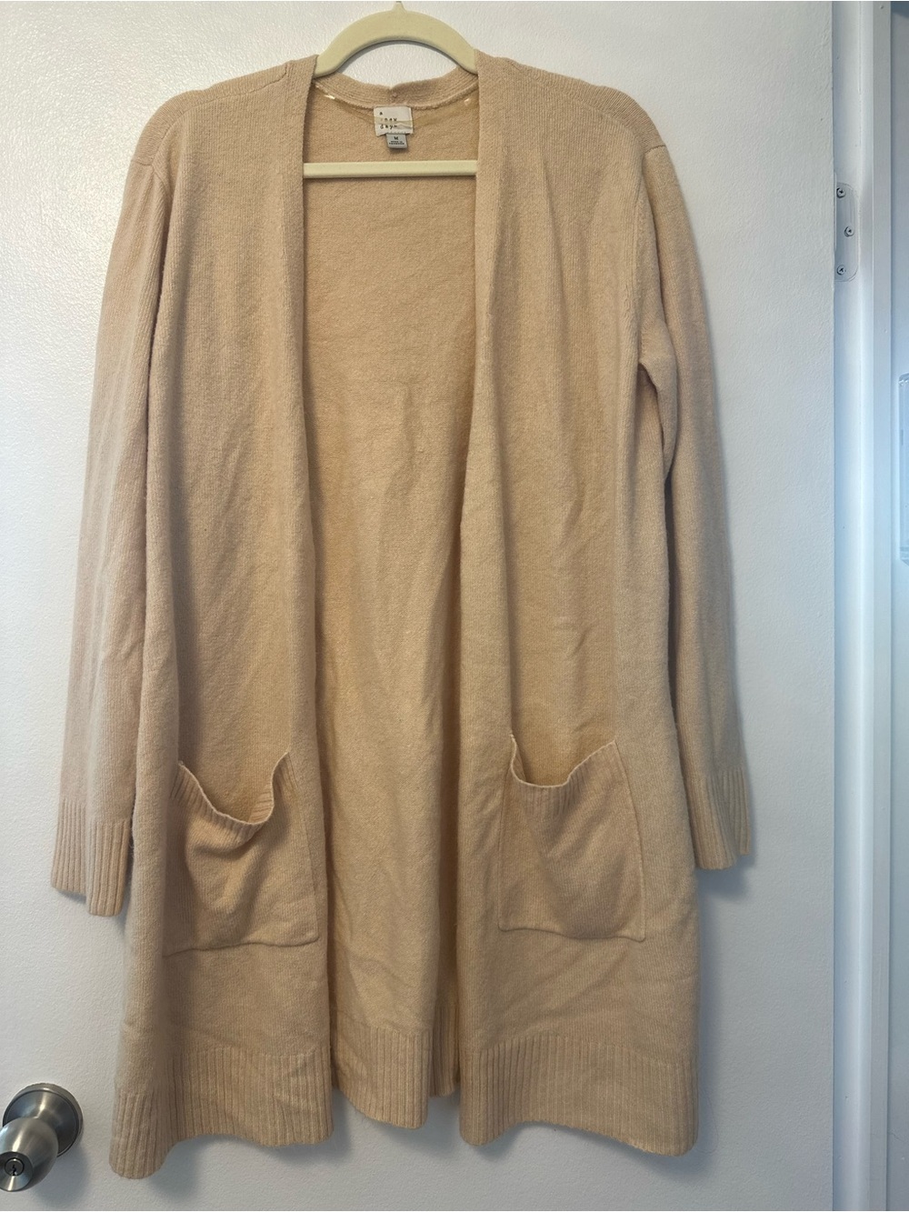 Classic Longline Cardigan - Beige